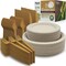 250-Piece Eco-Friendly Disposable Dinnerware Set with Biodegradable Plates, Cutlery, Cups, Degradable Tableware for Parties and Events
